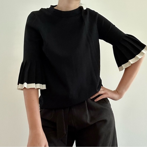 COS Black Light Sweater with White Accents - Picture 5 of 12